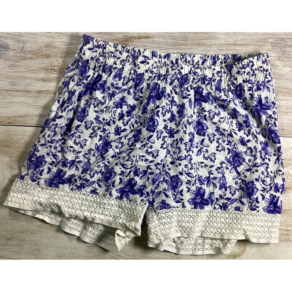 3-Piece Pajama Set Blue And White Floral Women's‎ Medium Blue Willow - Picture 8 of 16